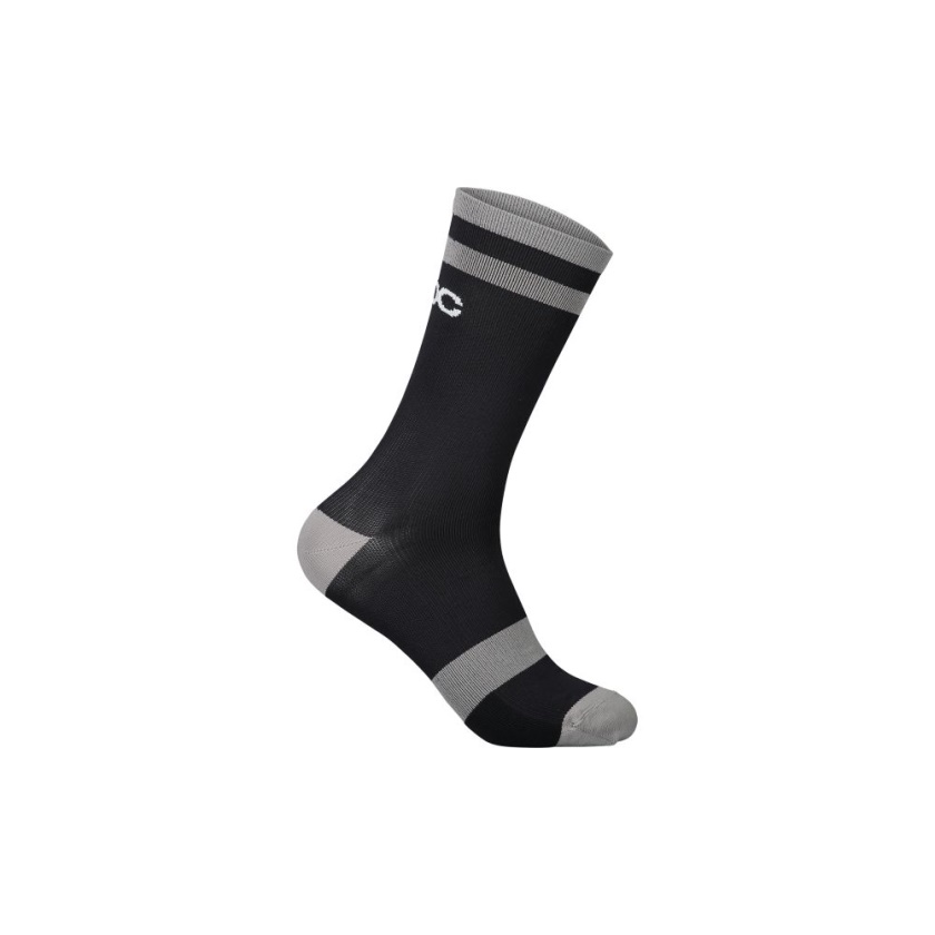 POC - Lure MTB ponožky dlhé Uranium Black/Granite Grey