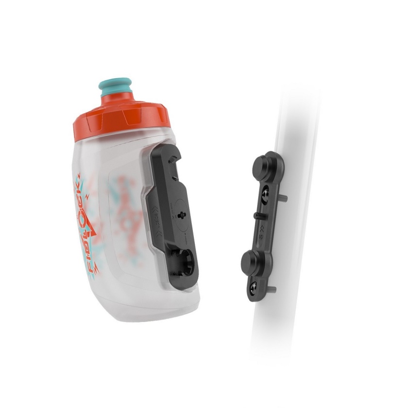FIDLOCK - detský set fľaše s držiakom BOTTLE TWIST 450ml Orange Blue