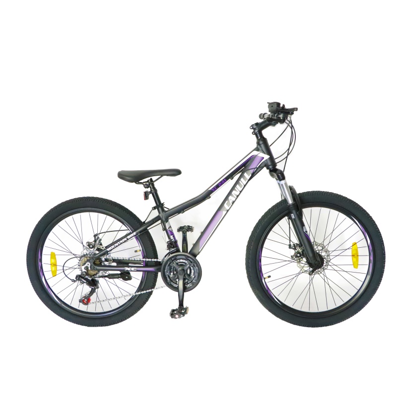 CANULL - detský bicykel XC 24" čierna / fialová