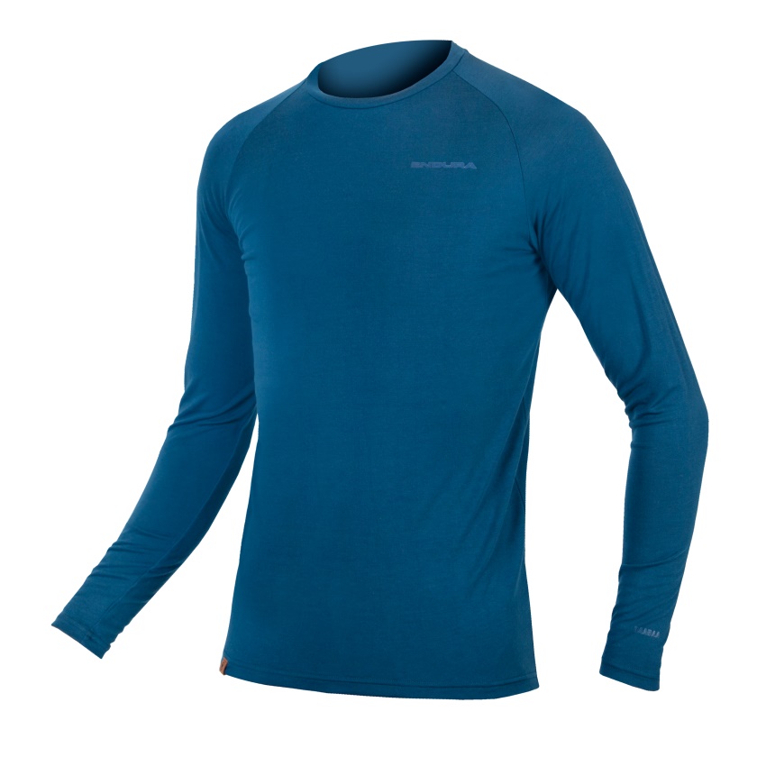 ENDURA - spodné tričko BaaBaa Blend L/S čučoriedkovo modrá