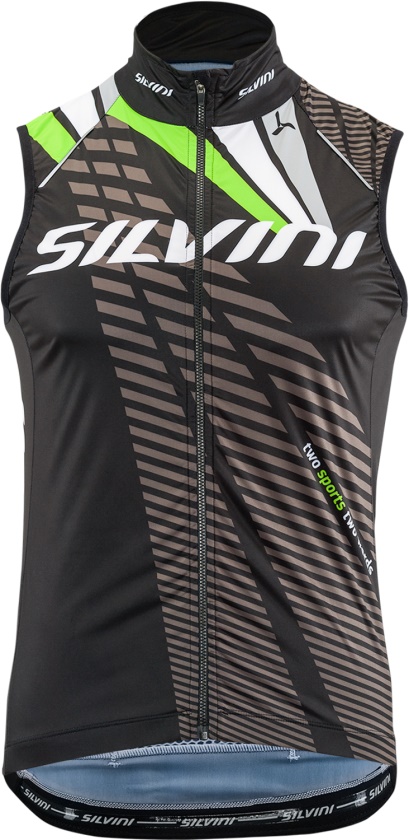 SILVINI - pánska cyklistická vesta TEAM black-green