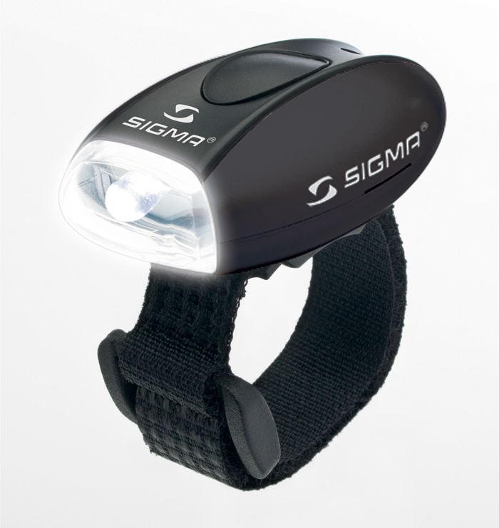 SIGMA - predné svetlo MICRO čierna / predné svetlo LED-biela