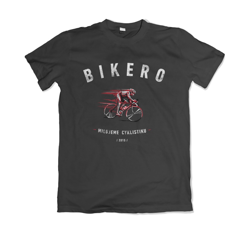BIKERO - tričko pánske hipster čierne