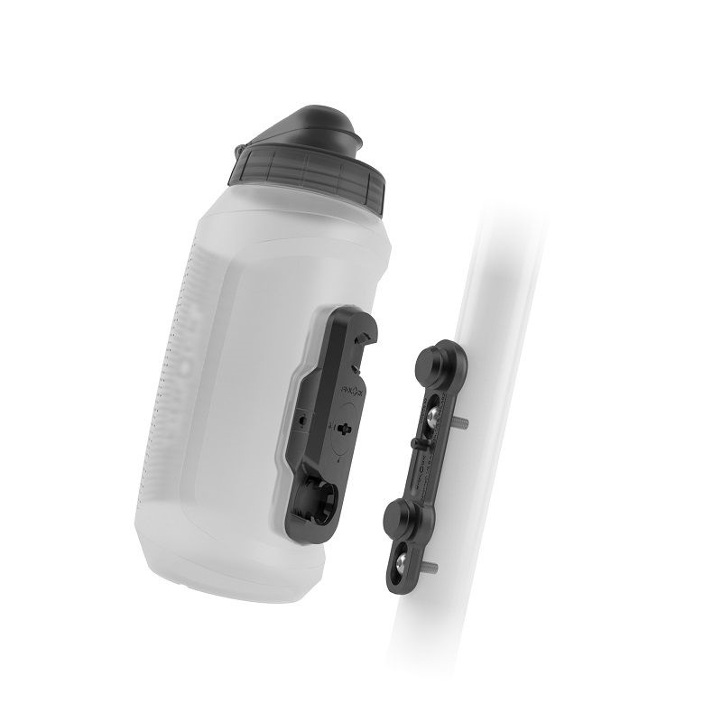 FIDLOCK - set fľaše s držiakom BOTTLE TWIST 750 ml Transparent White