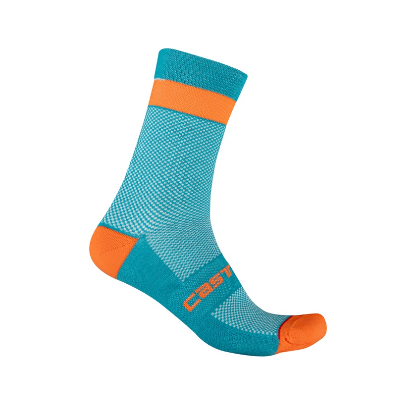 CASTELLI - Alpha 15 teal blue ponožky