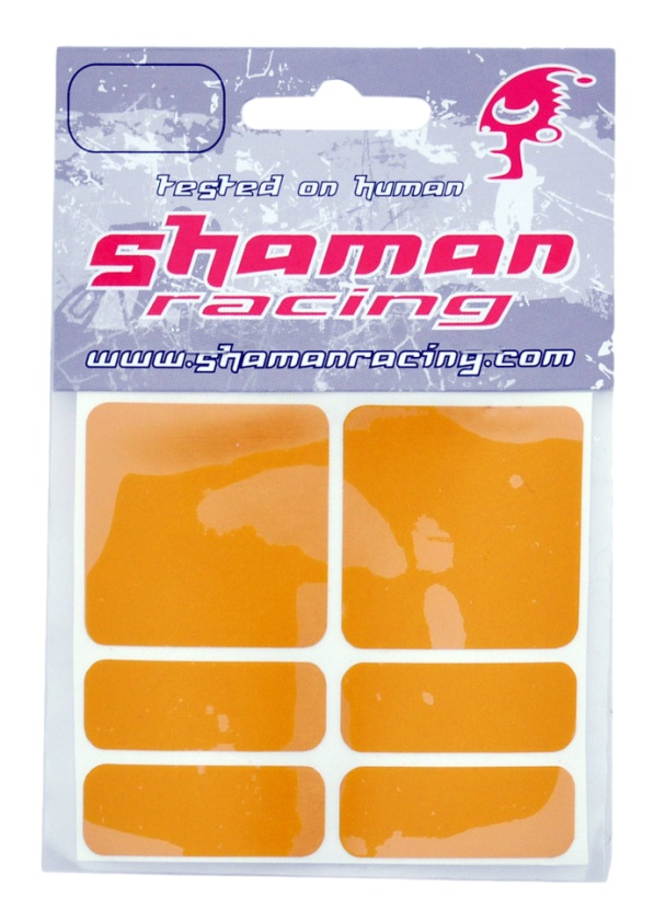 SHAMAN - samolepka reflexná žltá