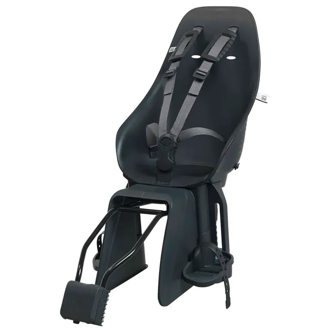 URBAN IKI - zadná sedačka na bicykel s adaptérom a nosičom na sedlovku SET čierna/čierna