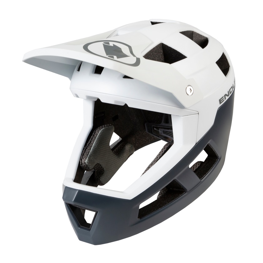 ENDURA - integrálna helma SingleTrack Full Face biela/čierna