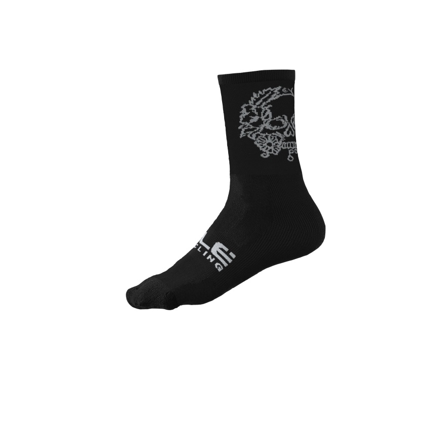 ALÉ - ponožky SKULL SOCKS čierna
