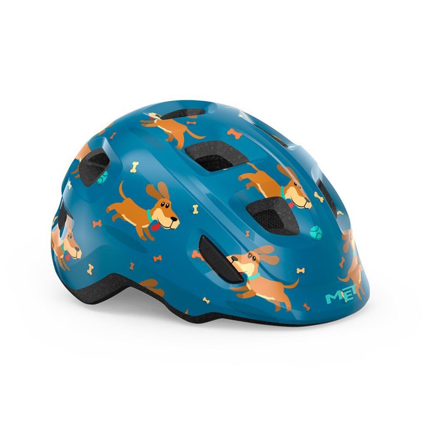 MET - detská helma Hooray modrá jazvečík lesklá