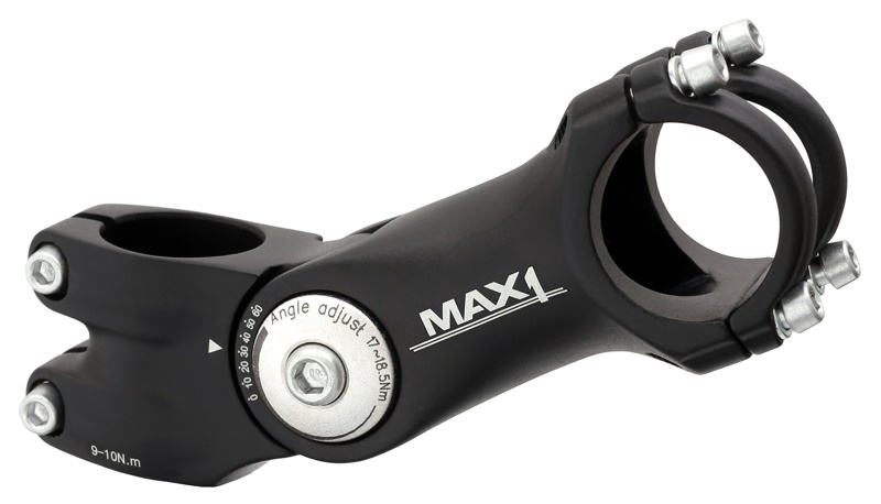 MAX1 - nastaviteľný predstavec 105/60°/31,8 mm čierny