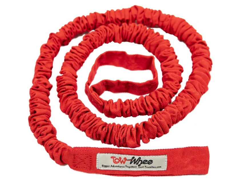 TOMWHEE - odpružené ťažné lano - červená