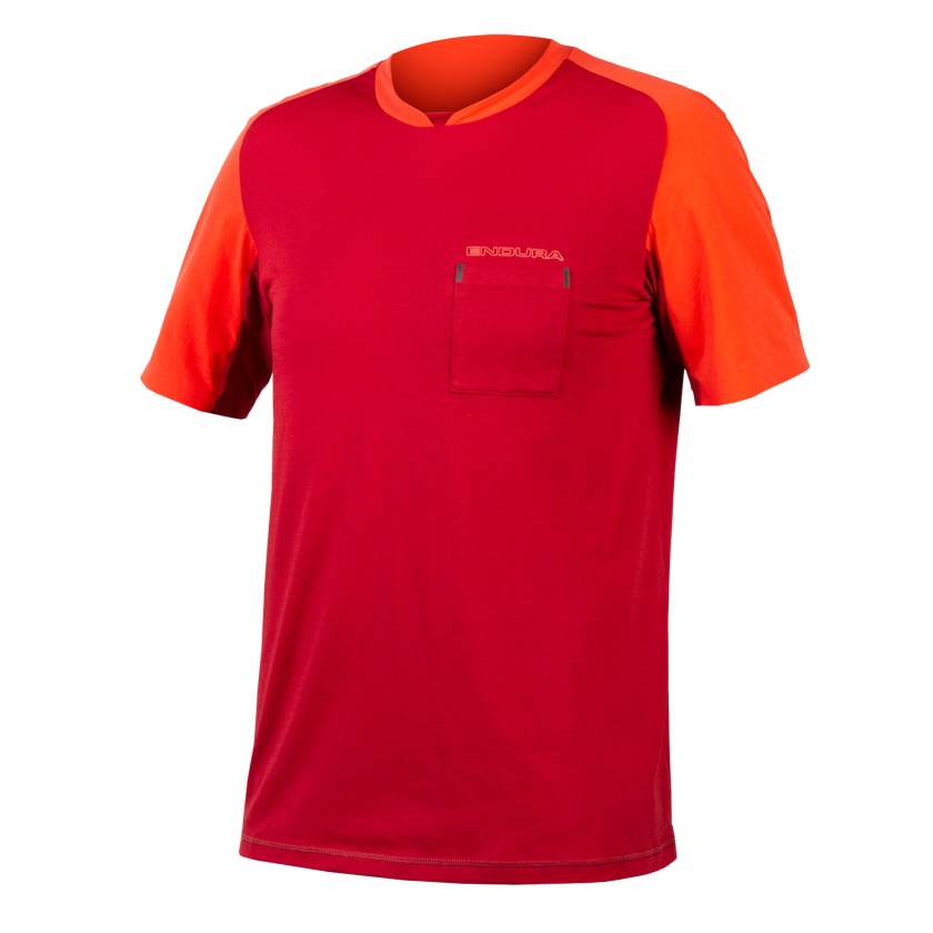 ENDURA - tričko GV500 FOYLE TECH hrdzavo červená
