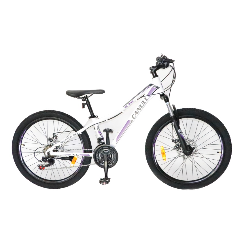 CANULL - detský bicykel XC 24" biela / fialová