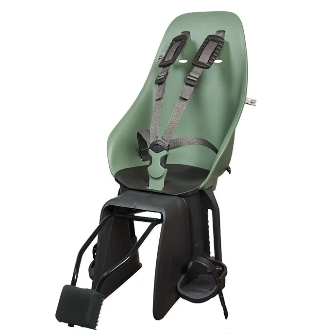 URBAN IKI - zadná sedačka na bicykel s adaptérom a nosičom na sedlovku SET zelená/čierna