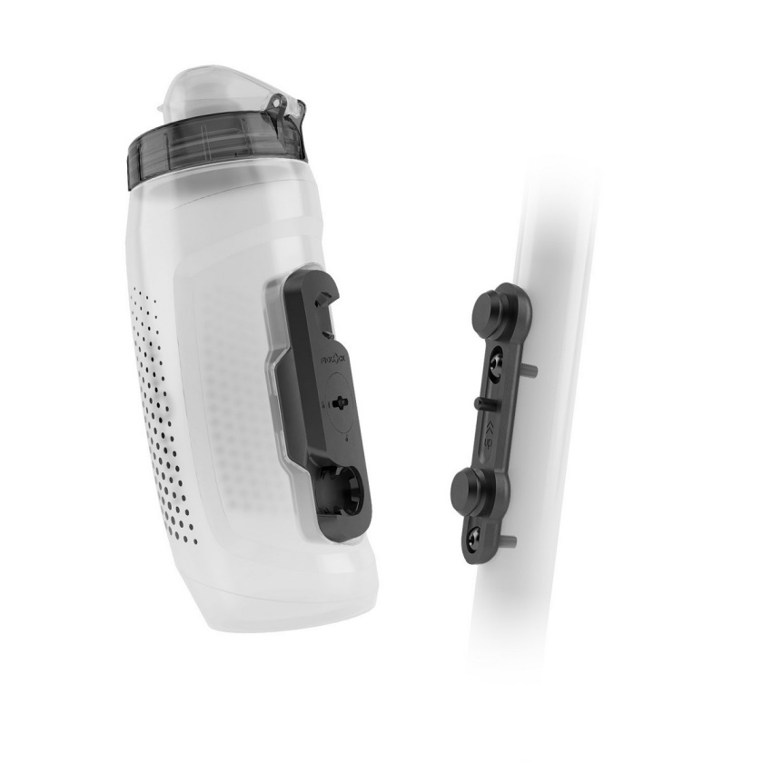 FIDLOCK - set fľaše s držiakom BOTTLE TWIST 590ml Transparent White