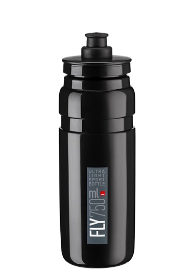 ELITE - fľaša FLY 22' čierna / šedé logo, 750 ml